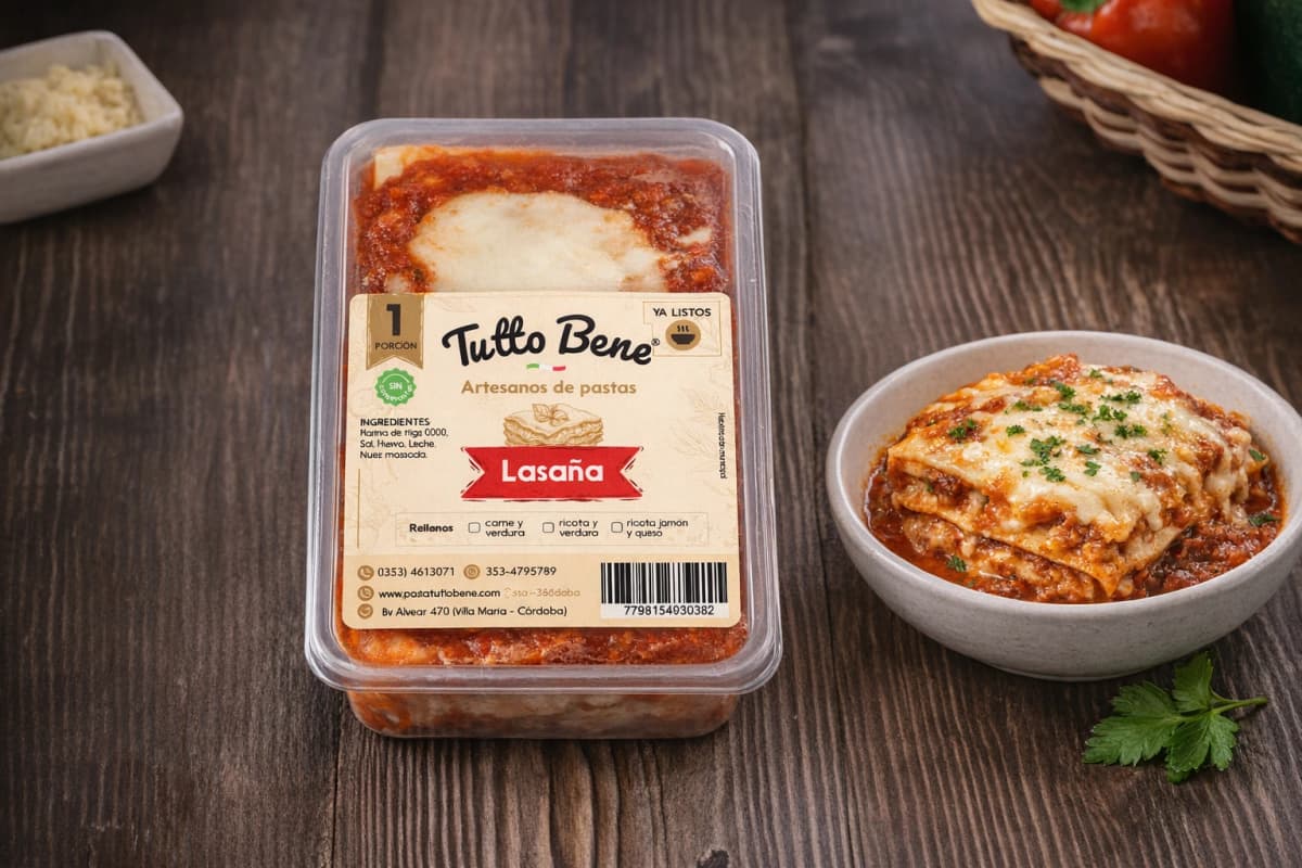 Lasagna Mediana artesanales — Pastas Tutto Bene Villa María